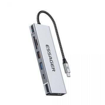 USB HUB Type-C HDMI+USB3.2 Gen2+USB2.0+100W+SD/TF+10Gbps M.2 NVME 3048501 фото