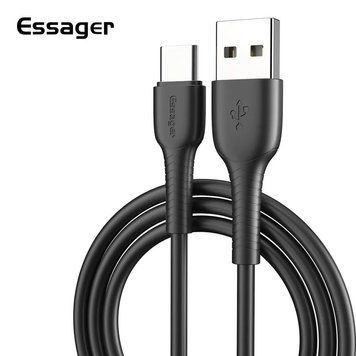 Кабель USB 2.0 AM/Type-C 1м чорний LD01 3045127 фото