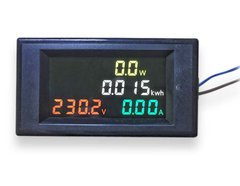 Вольт-Амперметр панельний D60-2049 [ЧОРНИЙ, Color LCD, 300v, 100a AC] 3031215 фото