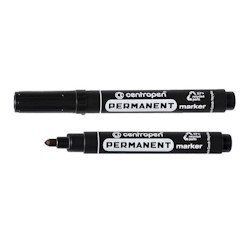 Маркер перманентный Centropen 8566, 2-4 мм, черный 3054084 фото