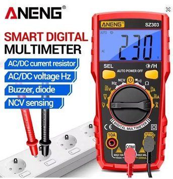 Цифровой мультиметр ANENG SZ303 Частота: 0 Гц-2 МГц Сопротивление: 0-20 МОм подсветка 500053737 фото