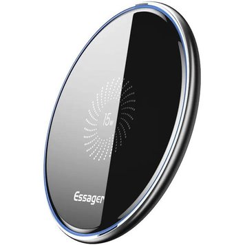 Бездротове зарядне пристрій Qi 15W Wireless Charger чорне 3044461 фото