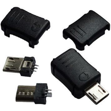 Вилка USB-Micro в корпусе на черный кабель CN-05-03 3049133 фото