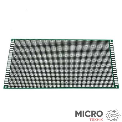 Плата двухсторонняя макетная 10cmX22cmX1,6mm шаг 2,54 маска металлиз. 3037359 фото