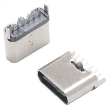 Разъем USB Type-C 6pin H=10мм прямое C-12 3048925 фото
