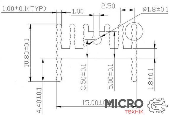 Радиатор алюминиевый 21*15*11MM radiator heatsink TO-220 (with pin) 3020646 фото