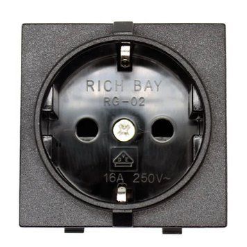 Розетка мережева AC-03/RG-02 16A Black 3046342 фото