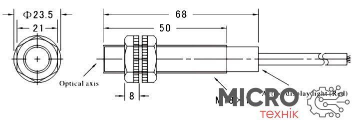 Датчик переривання E3F-5dn1-5l + E3F-5l NPN NO Оптичний 3040078 фото