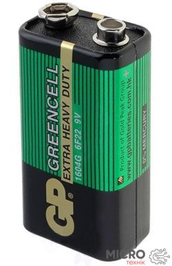 Батарейка Крона 6f22 1604g-S1 солевой (зелено трей) 3010914 фото