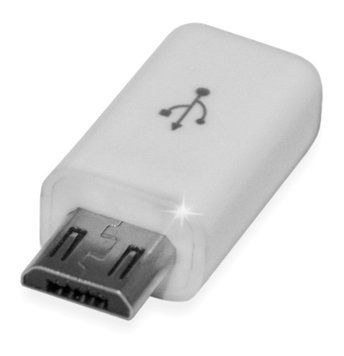 Вилка USB-Micro в корпусе на белая кабель 3027429 фото