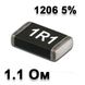 Резистор SMD 1.1R 1206 5% 3002154 фото 1