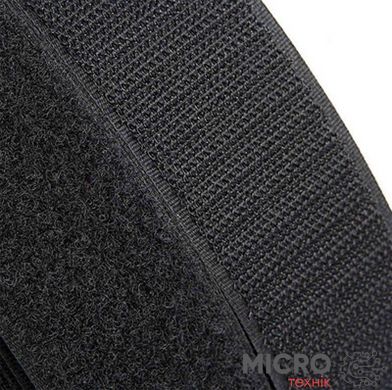Стрічка липучка текстильна Velcro БЕЗ клейової кулі [25мм х1м, пара] ЧОРНА 3026344 фото