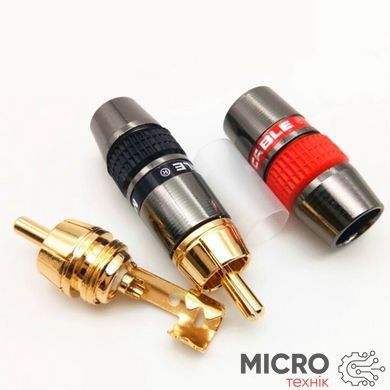 Штекер на кабель RCA VT-008r красный тюльпан 3035332 фото