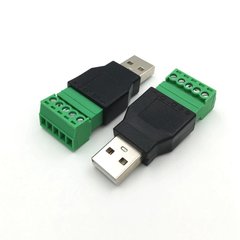 Вилка USB Male тип A с клеммом на кабель 3038955 фото