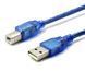Кабель USB2.0 AM/BM 2.5м синій з фільтром 3038961 фото 1