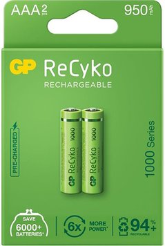 R03 (AAA) Акумулятор 950mAh 100AAAHCE-EB2 (Recyko) NiMN 3045842 фото