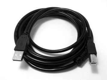 Кабель USB2.0 AM/BM 1.5м чорний 3038969 фото