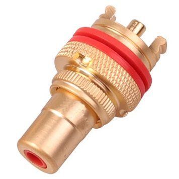 Гнездо RCA HM-489 Gold красное 3040319 фото