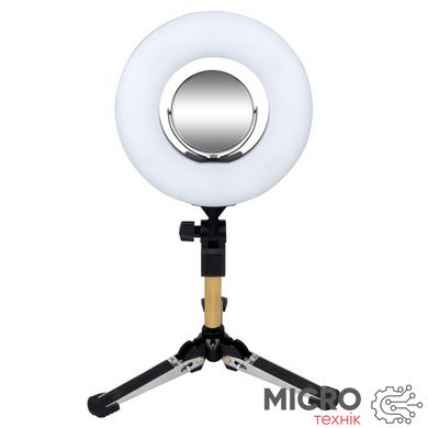 Лампа кольцевая с зеркалом 9601LED-8 120 LED, 24Вт 5500K косметологическая 3037527 фото