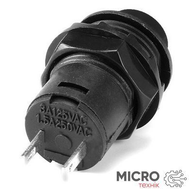 Кнопка DS-425a (DS-428) с фиксацией OFF-ON Черная 3037772 фото