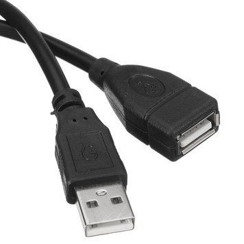 Кабель USB2.0 AM/AF, подовжувач 2.5м чорний 3035325 фото