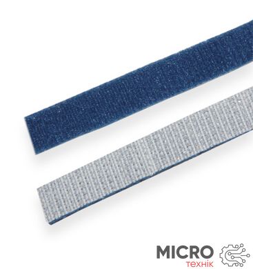 Стрічка-липучка двостороння Velcro [10мм х1м] СИНЯ полімер 3026349 фото