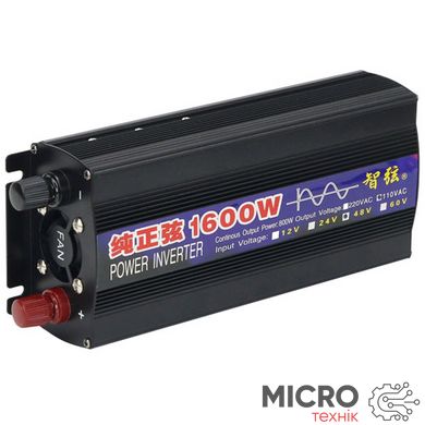 Преобразователь 12V-220V 1600W синус 16839 фото