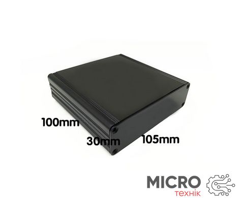 Корпус алюмінієвий 100*105*30MM aluminum case BLACK 3032810 фото