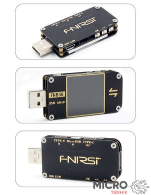 USB тестер FNB38 універсальний QC2.0 3.0 4.0 + PD3.0 2.0 3039511 фото