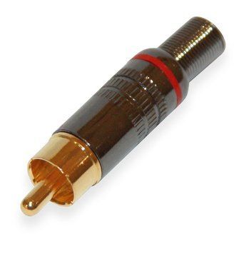 Штекер на кабель RCA HY1.1233 позолоч. черн/красн 3024632 фото