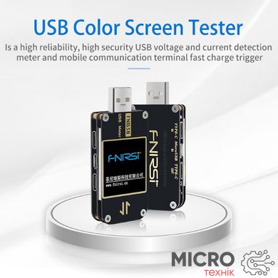 USB тестер FNB38 универсальный QC2.0 3.0 4.0 + PD3.0 2.0 3039511 фото