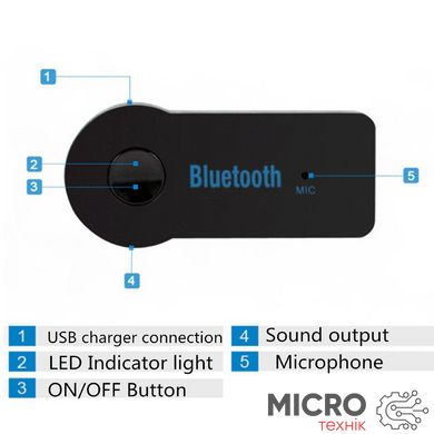 Модуль Bluetooth приймач із виходом 3.5мм 3038124 фото