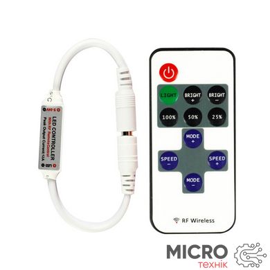 Контроллер LED 12-24В Wireless RF Mini 11-Key Monochrome 3038143 фото