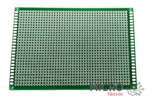 Плата односторонняя макетная 8cmX12cmX1,6mm шаг 2,54мм маска двусторонняя 3037371 фото