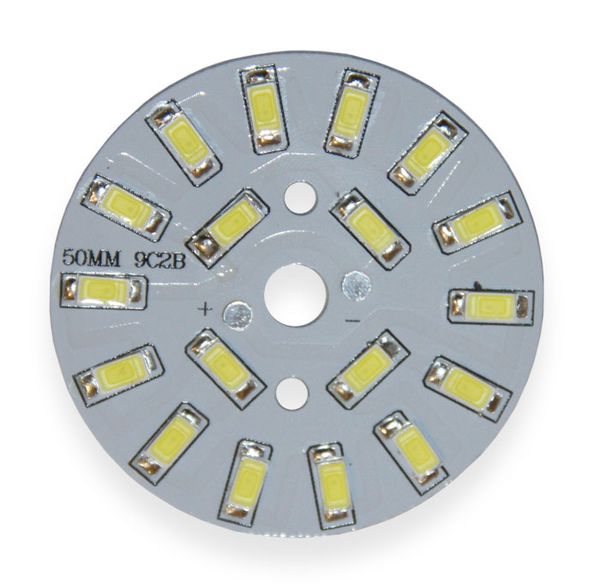 Монтажная пластина в сборе LED лампа 9W, 18шт 5730, 50мм, холодный. мир 3026106 фото