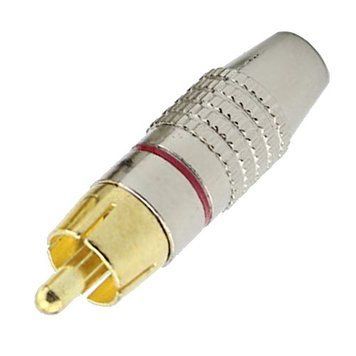 Штекер на кабель 270rca тюльпан червоний 3038952 фото