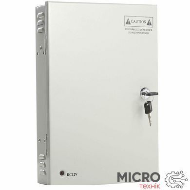 Блок питания в боксе 12V 10A 18CH с замком Superpower 3041210 фото