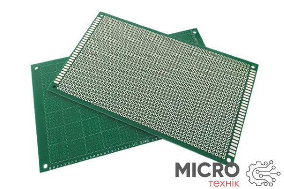 Плата односторонняя макетная 9cmX15cmX1,6mm шаг 2,54мм маска двусторонняя 3037372 фото