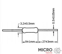 Резистор 6.8R 0.5W CFR 5% 3027044 фото