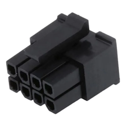 Роз'єм вилка 8-pin (тато) крок 3мм (MicroFit-8F) без контактів 3054285 фото