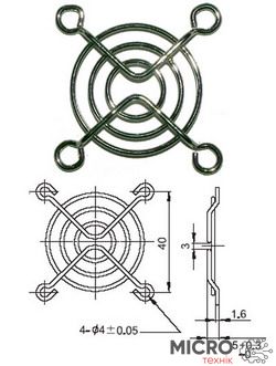 Решітка для вентилятора FG-05 нікельована 3004674 фото