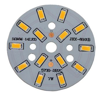 Монтажная пластина в сборе LED лампа 7W, 14шт 5730, теплый свет 3027634 фото