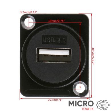 Переходник USB 2.0 AF-USB 2.0 AF на корпус 3040310 фото