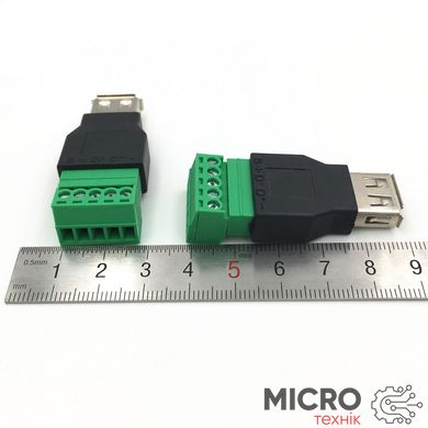 Разъем USB Female тип A с клеммом на кабель 3038956 фото