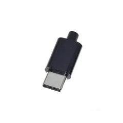 Вилка USB Type-C 4pin у корпусі на кабель чорна CN-7-06 3049042 фото