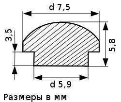 Ножка резиновая LS0806 d=7.5мм Черная 3016201 фото