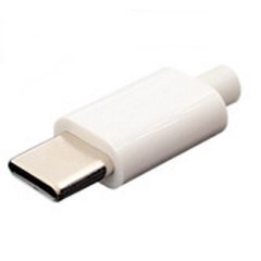 Вилка USB Type-C 4pin у корпусі на кабель біла CN-7-07 3049043 фото