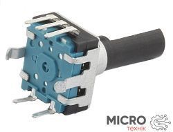 Энкодер серии RE12 (EC12) RE1201XE1-H01 L=25mm с кнопкой вертикальный 3016459 фото
