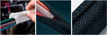 Обплетення кабельне SCK-008 Woven Wrap чорне, обертається та самозакривається [1м] 3039658 фото
