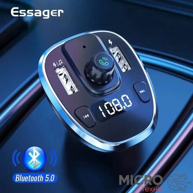 FM-трансмиттер автомобильный DG01, bluetooth, LED 3045100 фото